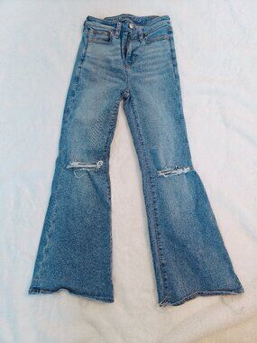 American Eagle Next Level Stretch Flare Jeans — X‑Short, Light Wash, NWT Without